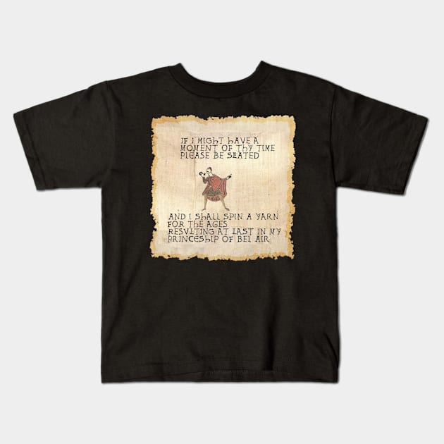 Funny medieval art Kids T-Shirt by Menras